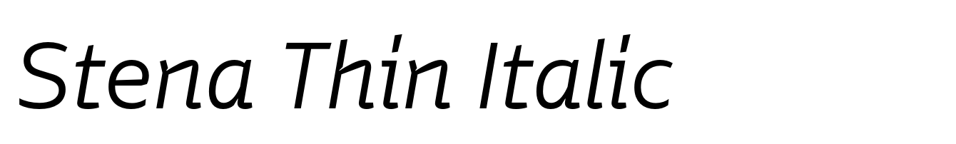 Stena Thin Italic